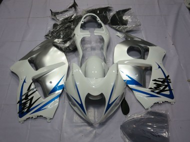 1997-2007 Blue White and Silver GSXR 1300 Hayabusa Motorcycle Fairings