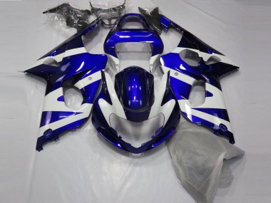 2000-2002 Gloss Blue & White GSXR 1000 Motorcycle Fairings