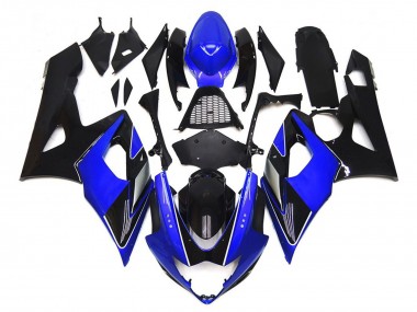 2005-2006 Black and Blue Gloss with silver GSXR 1000 Motorcycle Fairings